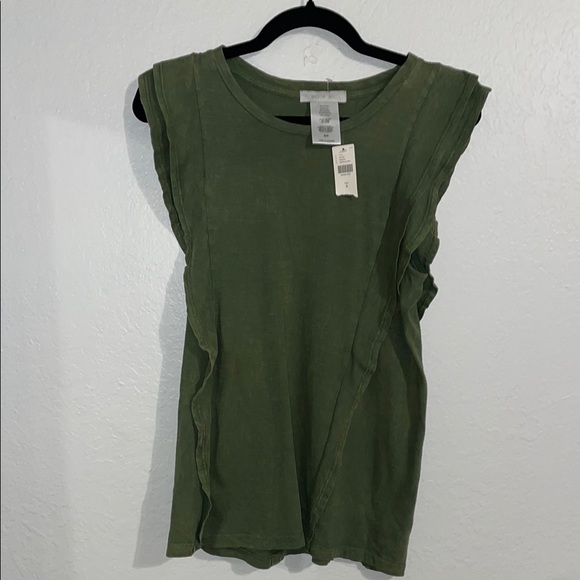 Anthropologie Olive Green Sleeveless Top- NWT-small - Picture 1 of 5